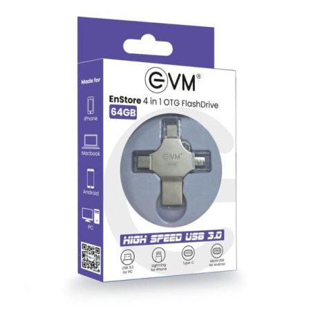 EVM ENSTORE 4 IN 1 OTG FLASHDRIVE 64GB 2