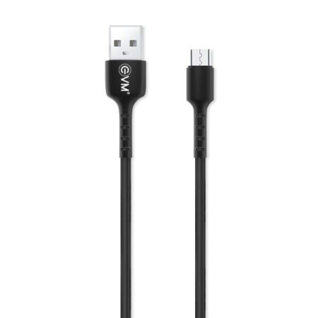 EVM MICRO USB DATA SYNC CABLE 1 METER 3 AMP EVM C 014 Black