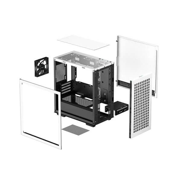 DeepCool CH370 WH M ATX Mini Tower Cabinet With Tempered Glass Side Panel White 9 DeepCool CH370 WH M ATX Mini Tower Cabinet With Tempered Glass Side Panel White 9