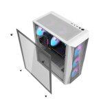 Ant Esports 220 Air Auto RGB (ATX) Mid Tower Cabinet (White) 1