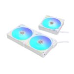 Lian Li UNI Fan AL120 V2 ARGB White 120mm Cabinet Fan With ARGB Controller (Triple Pack) 1