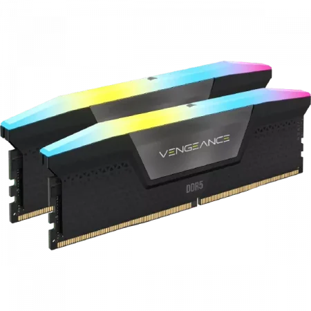 Corsair VENGEANCE RGB 96GB (2x48GB) DDR5 DRAM 6400MTs CL32 Memory Kit (Black)