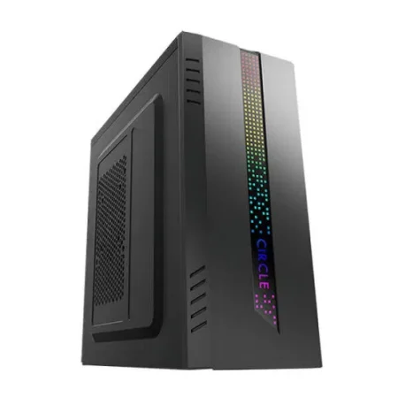 Circle Glare 3.0 with SMPS (ATX) Cabinet - C-DOT RGB Variant (Black)