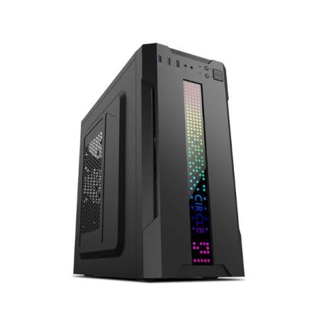 Circle Radient 3.0 C-DOT with SMPS (M-ATX) Mini Tower Cabinet (Black)