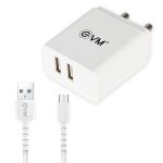 Evm Dual USB Charger with Micro USB Cable (1)