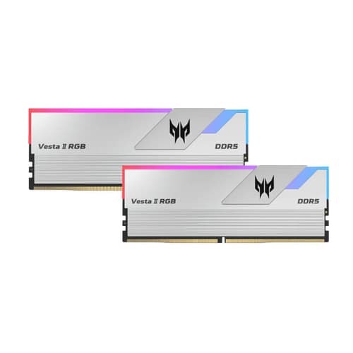 Acer Predator Vesta II RGB Series 32GB (16GBx2) DDR5 6000MHz Desktop Ram (Silver) 1 Acer Predator Vesta II RGB Series 32GB (16GBx2) DDR5 6000MHz Desktop Ram (Silver)