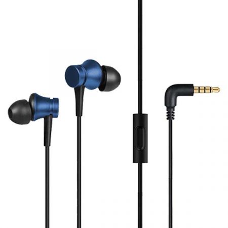 Xiaomi Mi Wired Earphones Basic with Mic with Ultra Deep Bass & Aluminum Alloy Sound Chamber (Blue)