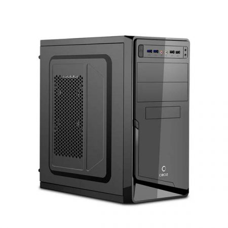 Circle Elan Desktop Cabinet with SMPS (Black)
