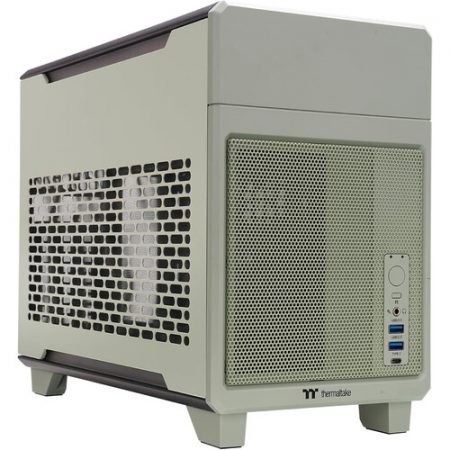 Thermaltake TR100 Mini Tower Mini-ITX Computer Chassis (Matcha Green)