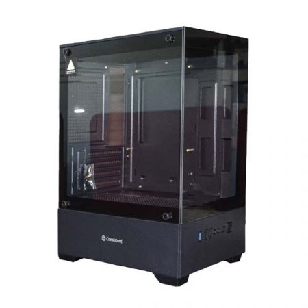 Consistent Computer PC Case (CIP501) Black Nebula Computer Case/Gaming Cabinet - Black | Support ATX, M-ATX, ITX