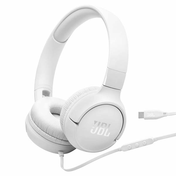 JBL Tune 520C On Ear Type C Wired Headphone (White) 1 JBL Tune 520C On Ear Type C Wired Headphone (White)