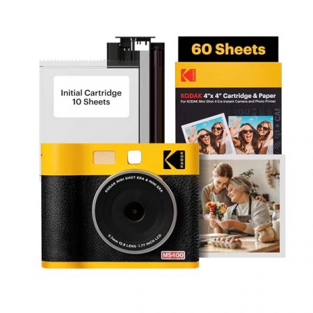 Kodak Mini Shot 4 ERA 2-in-1 Instant Camera and Photo Printer (4x4) (Camera + 68 Sheets)